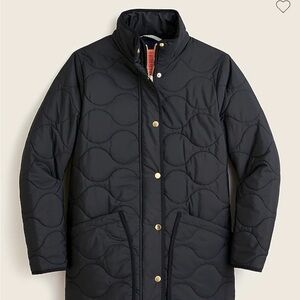 J. Crew Quilted Cocoon Puffer in Black Excellent condition.